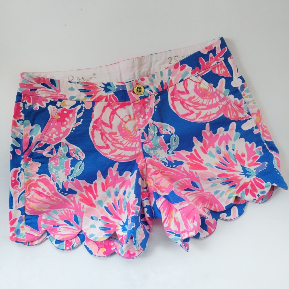 Lilly Pulitzer | The Buttercup Stretch Scalloped Shorts Size 2 - Picture 6 of 6